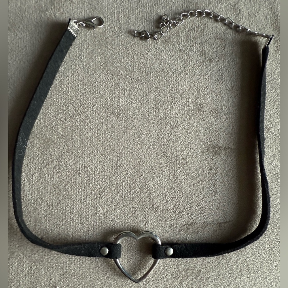 Black Heart Choker Necklace